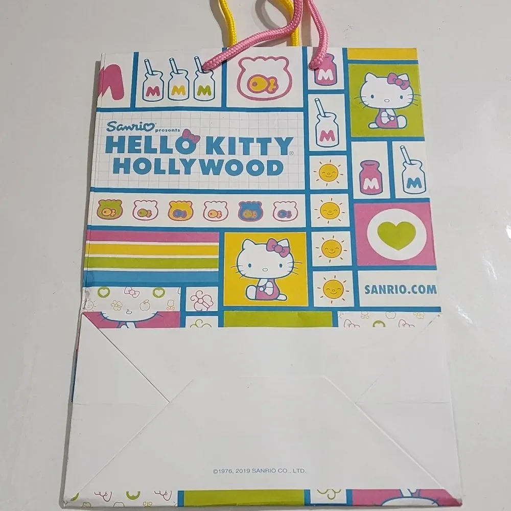 Sanrio Hello Kitty Colorful Pastel Paper Gift Bag RARE